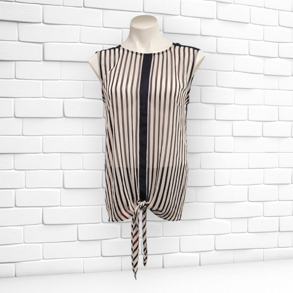 Outback Red Womens Small Sleeveless Striped Blouse